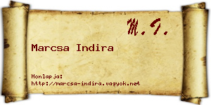 Marcsa Indira névjegykártya